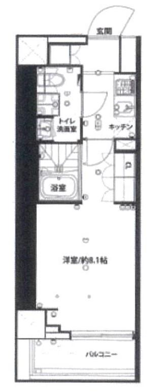 MAXIV KOUHOKU ALEGRIACOURT(1K/5階)の間取り写真