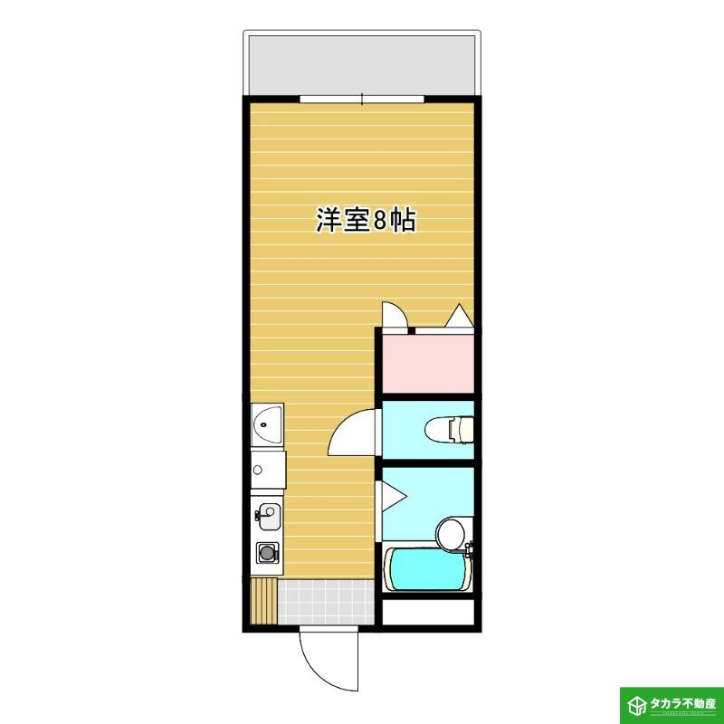 フレミールI(ワンルーム/3階)の間取り写真