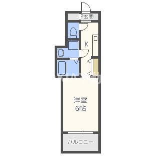 B・SHADE(1K/2階)の間取り写真