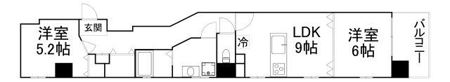 ブランフォート(2LDK/3階)の間取り写真