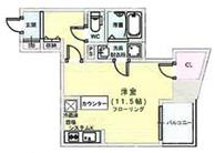 シーズ本町南(ワンルーム/2階)の間取り写真