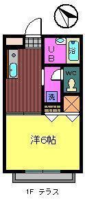 プティM.I(1K/1階)の間取り写真