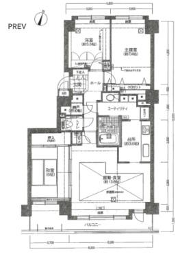 円山スクエア(3LDK/6階)の間取り写真