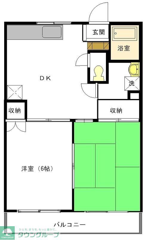KS中央マンション(2DK/2階)の間取り写真
