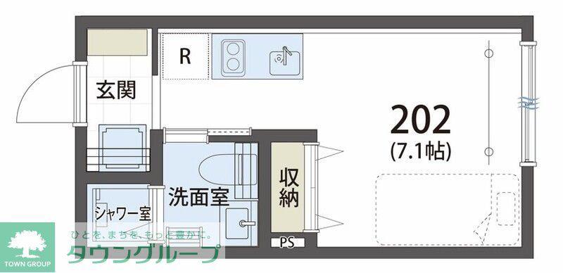 SIESTAVILLA田無TREAKBOKS(ワンルーム/2階)の間取り写真