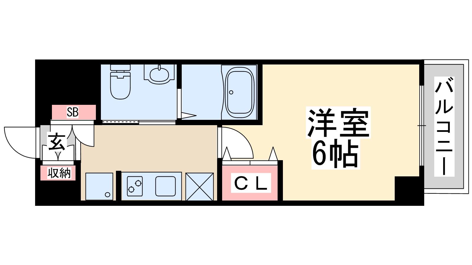 エステムコート新大阪Ⅷレヴォリス(1K/8階)の間取り写真