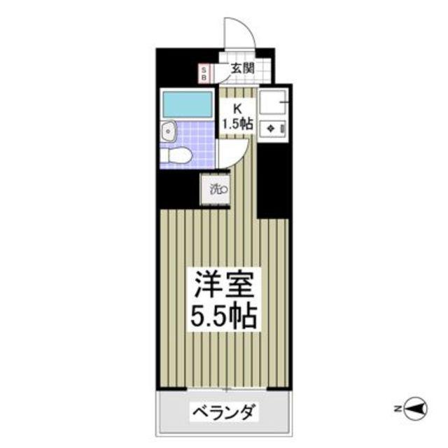 アーバンハイム寿(1K/2階)の間取り写真