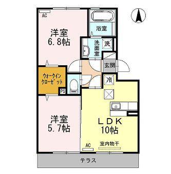 サニーホームズ88(2LDK/3階)の間取り写真