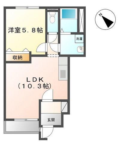 イースト VILLA(1LDK/1階)の間取り写真
