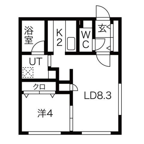 BAMBINI KOTONI(1LDK/3階)の間取り写真