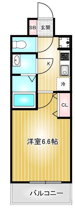 プレサンスNAGOYA本陣(1K/12階)の間取り写真