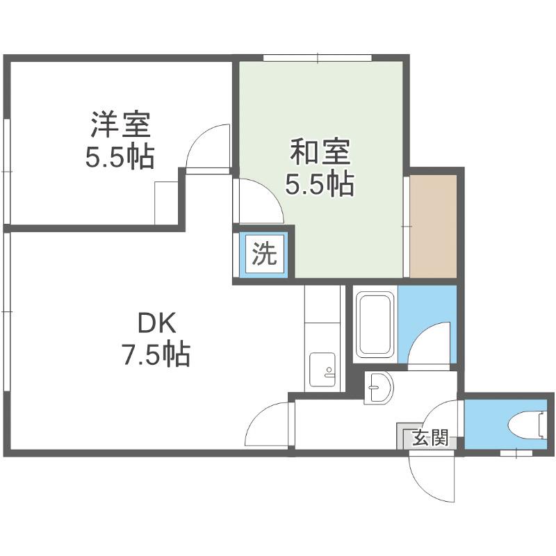 ADVANCEDーII(2LDK/3階)の間取り写真