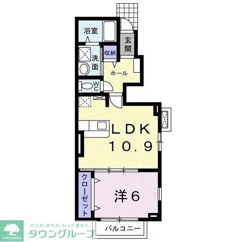 デスパシオA(1LDK/1階)の間取り写真