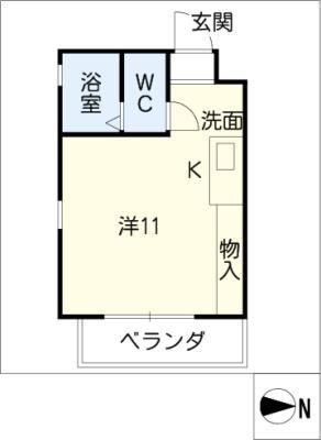 マンションLOT(ワンルーム/3階)の間取り写真
