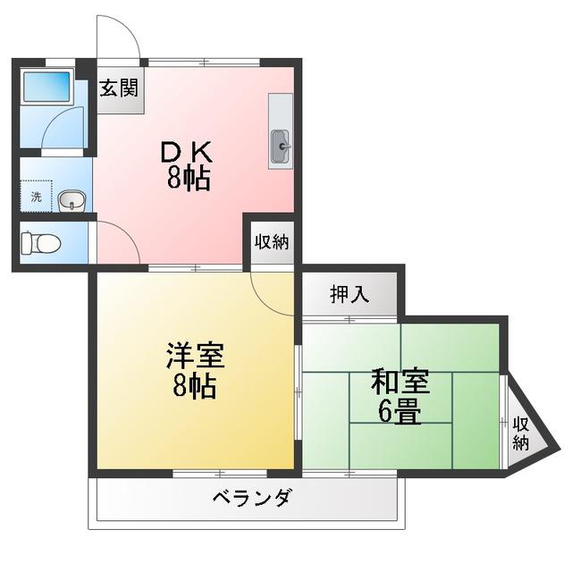 鈴木マンション(2DK/3階)の間取り写真