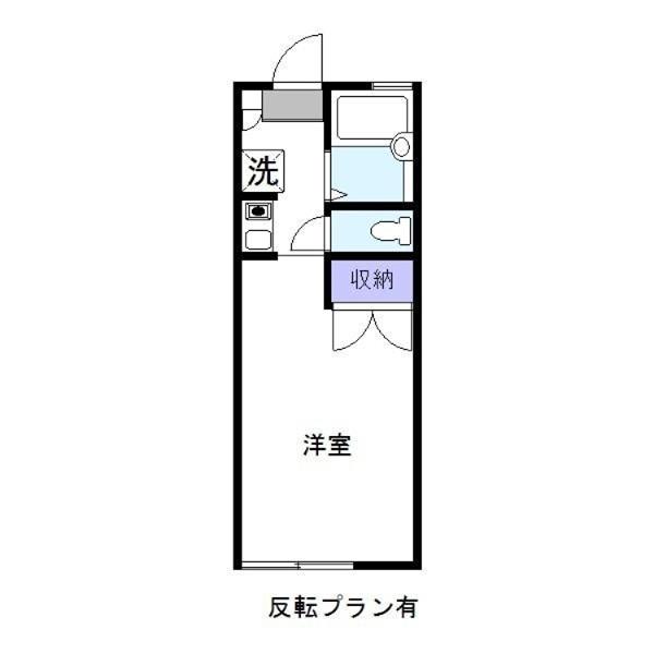 カメリア(1K/2階)の間取り写真