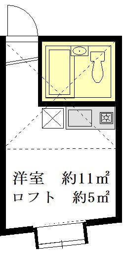 アーバンプレイス高円寺北C(ワンルーム/2階)の間取り写真