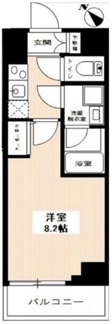 HY`S ノース TOKYO RESIDENCE(1K/7階)の間取り写真