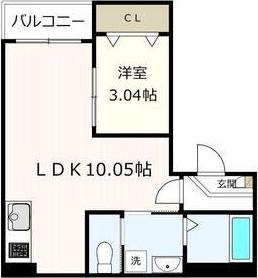 JACK FUNAIRIII(1LDK/1階)の間取り写真