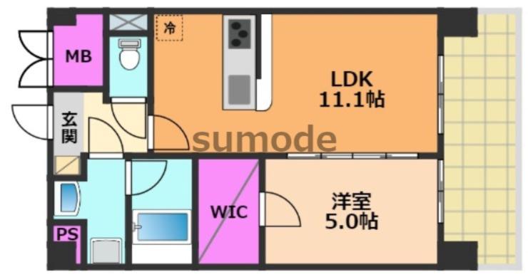 デル スール ラ ローザ(1LDK/3階)の間取り写真