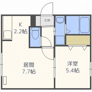 ヤーム・手稲ステーション(1LDK/3階)の間取り写真