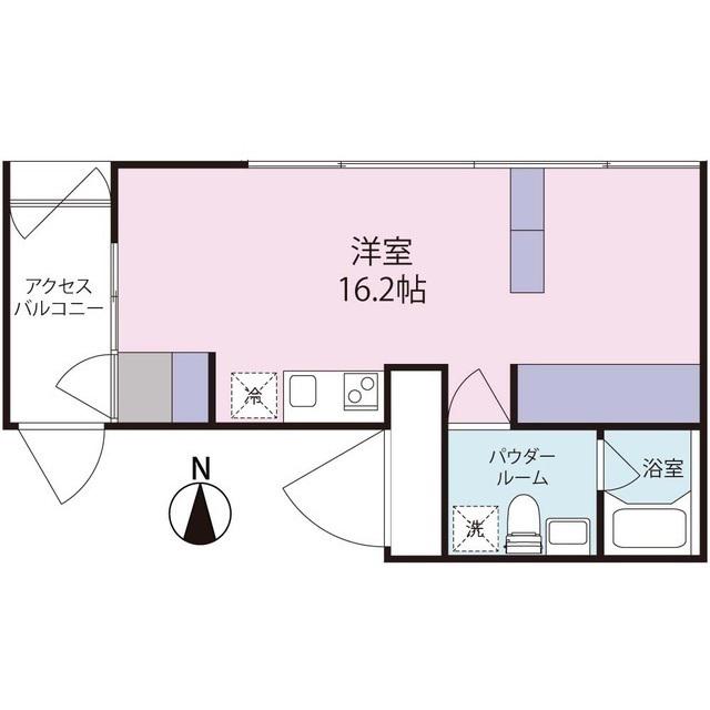 グランドサイプレス氷川参道(1LDK/1階)の間取り写真