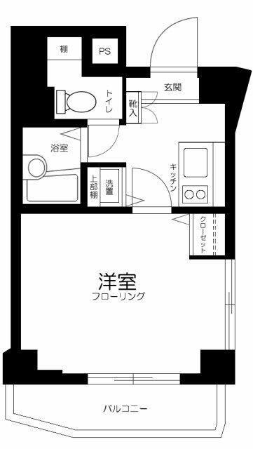 スカイコートヌーベル早稲田(1K/10階)の間取り写真