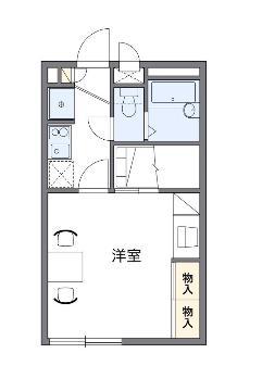 ＪＲ関西本線 久宝寺駅 徒歩6分 2階建 築21年(1K/2階)の間取り写真