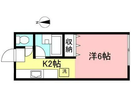 江川コーポ(1K/1階)の間取り写真