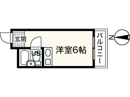 清水ビル(ワンルーム/5階)の間取り写真