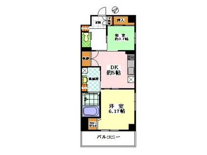 せせらぎ(2DK/2階)の間取り写真