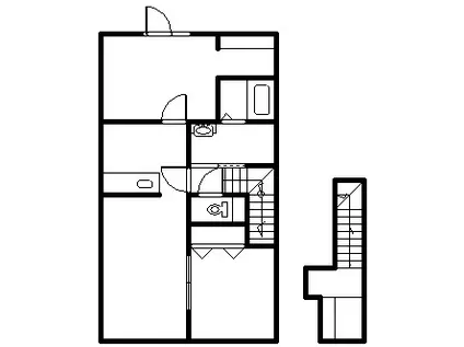 アニメート士(2LDK/2階)の間取り写真