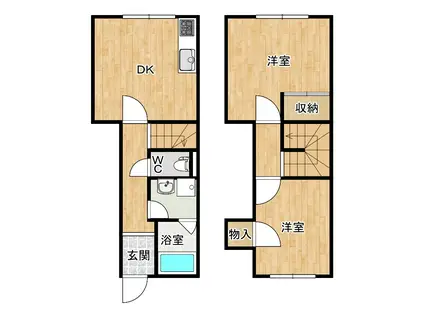 モルゲン塚本(2DK/1階)の間取り写真