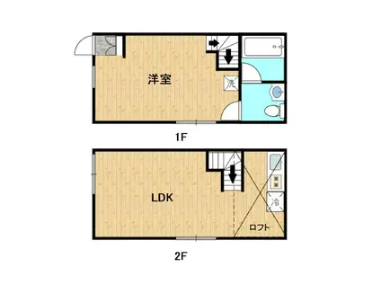 GOJO APARTMENT(1LDK/1階)の間取り写真