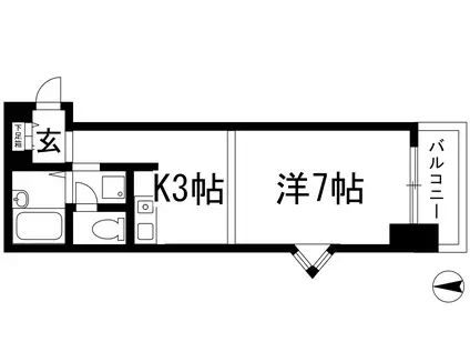 ラヴィータ箕面(1K/2階)の間取り写真