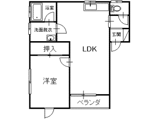 ハイム.K(1LDK/2階)の間取り写真
