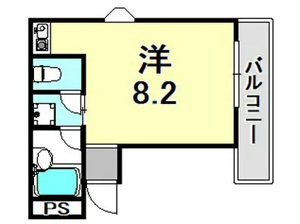 シャトーメイジ(ワンルーム/3階)の間取り写真
