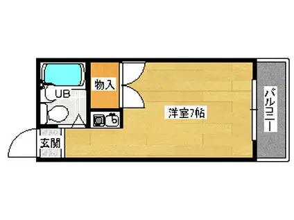 天味段原ビル(1K/3階)の間取り写真