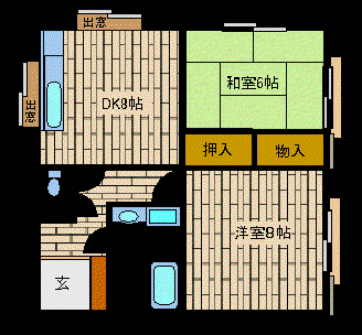 市ヶ尾森ビル弐番館(2DK/2階)の間取り写真