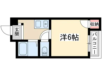 マンションスイーダー(1K/2階)の間取り写真