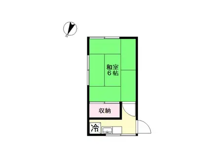 江口アパート(1K/2階)の間取り写真