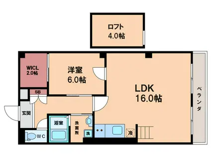 昭和町エクセルハイツ(1LDK/7階)の間取り写真