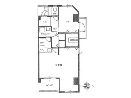 ル・マンド東延末(1LDK/1階)の間取り写真
