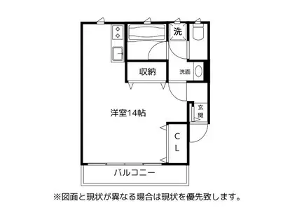 N-STAGE呉羽(ワンルーム/1階)の間取り写真