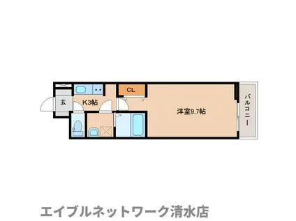 グラン ドミール(1K/2階)の間取り写真