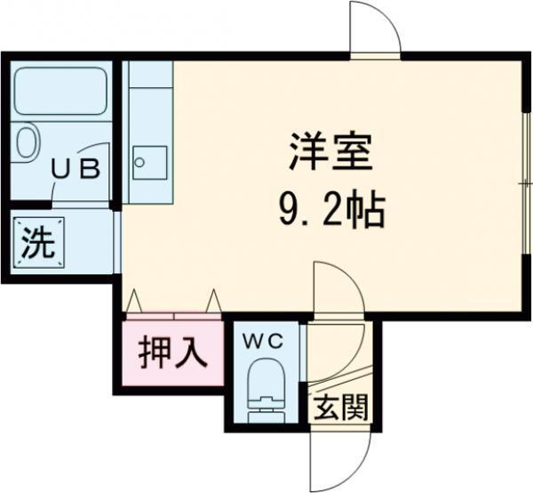 コーポメイプル(ワンルーム/2階)の間取り写真