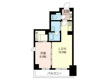 マストライフ三鷹(1LDK/6階)の間取り写真