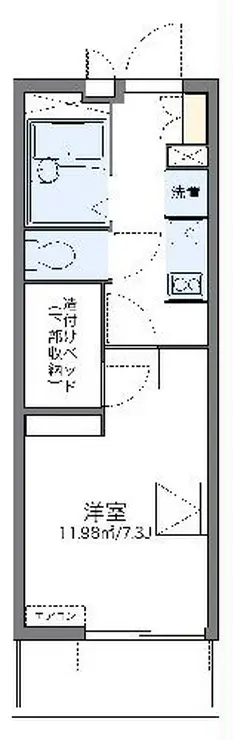 レオパレスアイリスN 3階階 間取り