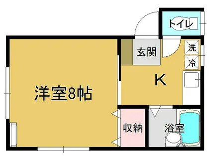 ハーモニー国府(1K/2階)の間取り写真