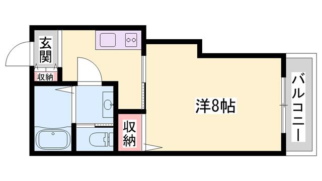 AMUSE東加古川駅前(1LDK/2階)の間取り写真